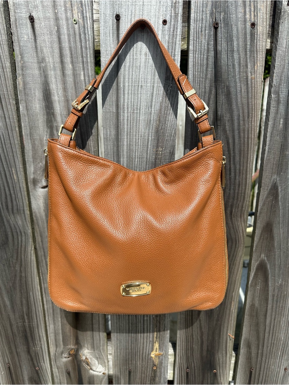 Michael Kors Tan Leather Shoulder Hobo Bag